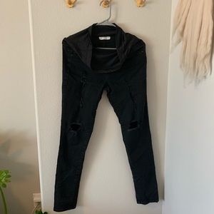 Pinkblush maternity distressed skinny jeans